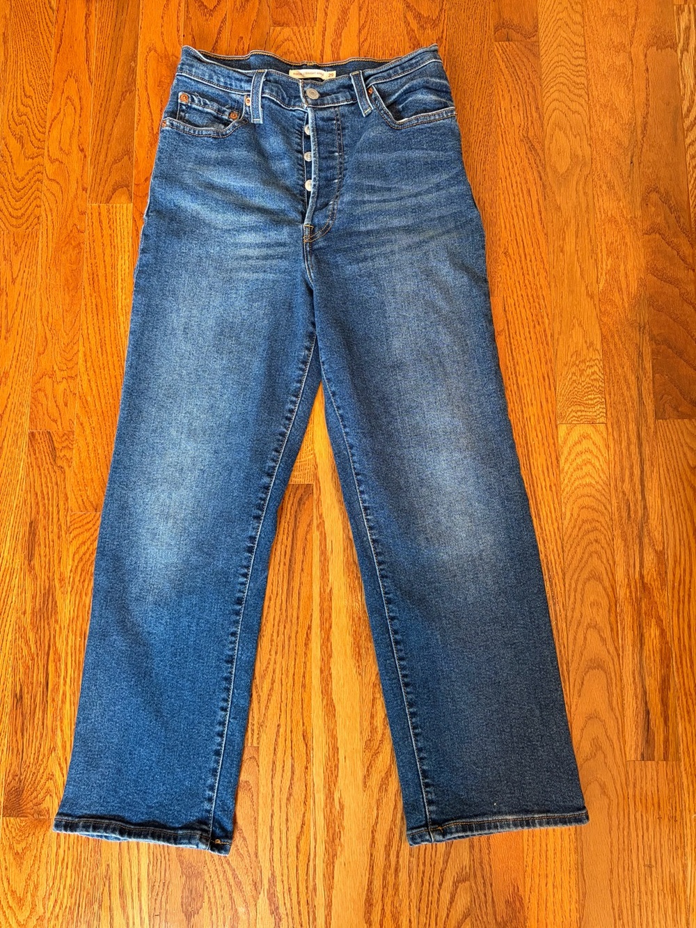 Levi's Ribcage Straight Ankle Jeans W29 L27 - Blue Wash